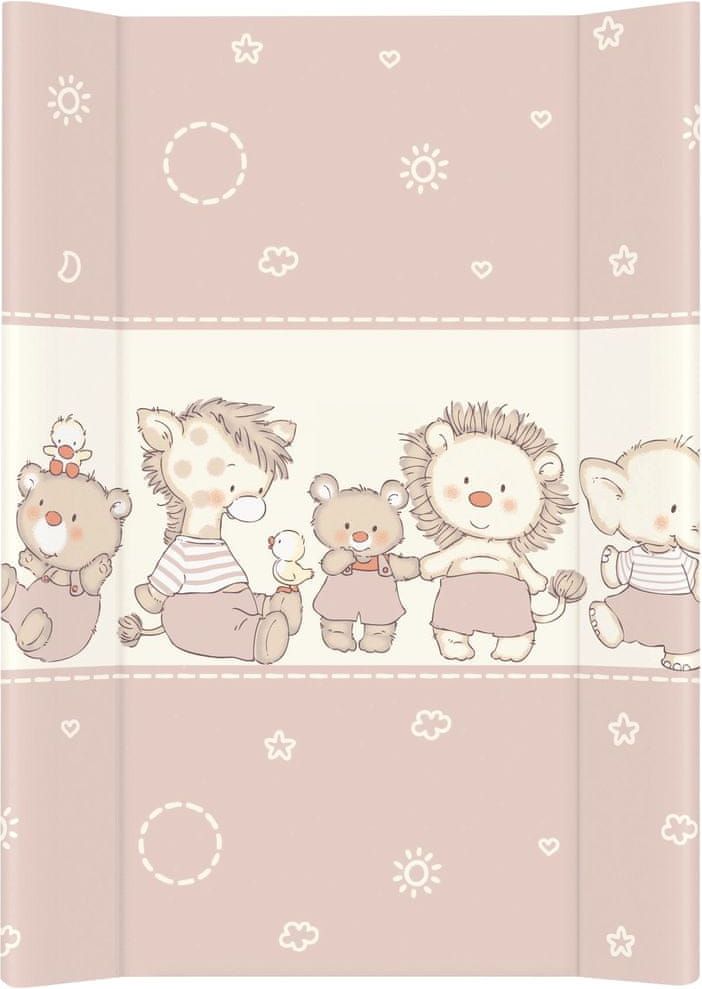 Ceba Baby Podložka přebalovací 2-hranná s pevnou deskou (50x70) Comfort Kachničky hnědá - obrázek 1