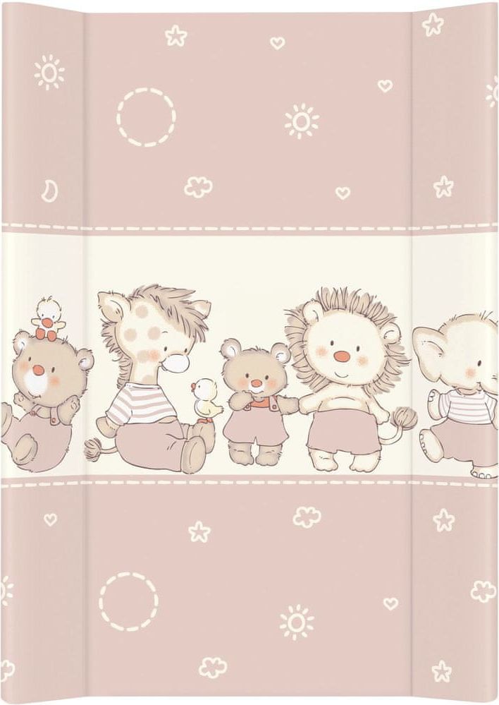 Ceba Baby Podložka přebalovací 2-hranná s pevnou deskou (50x80) Comfort Kachničky hnědá - obrázek 1