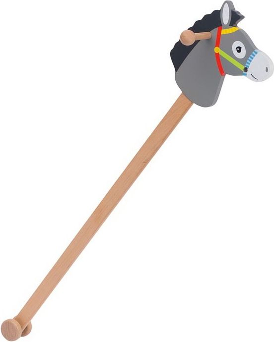 Koňská hlava na tyči - Dřevěný oslík Linus (Goki) - obrázek 1