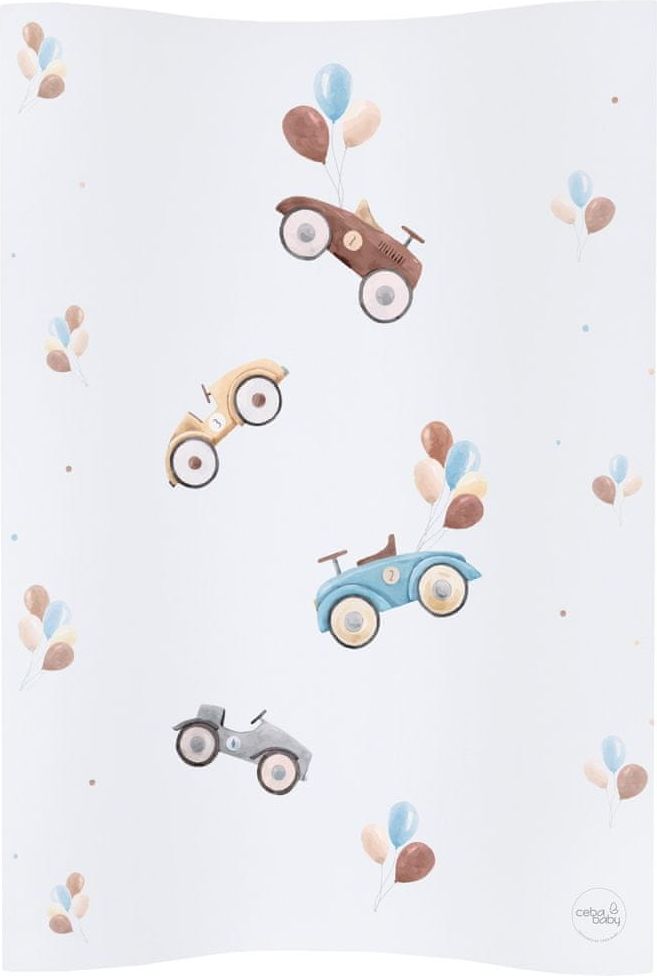 Ceba Baby Podložka přebalovací 2-hranná měkká COSY (50x70) Retro Cars - obrázek 1