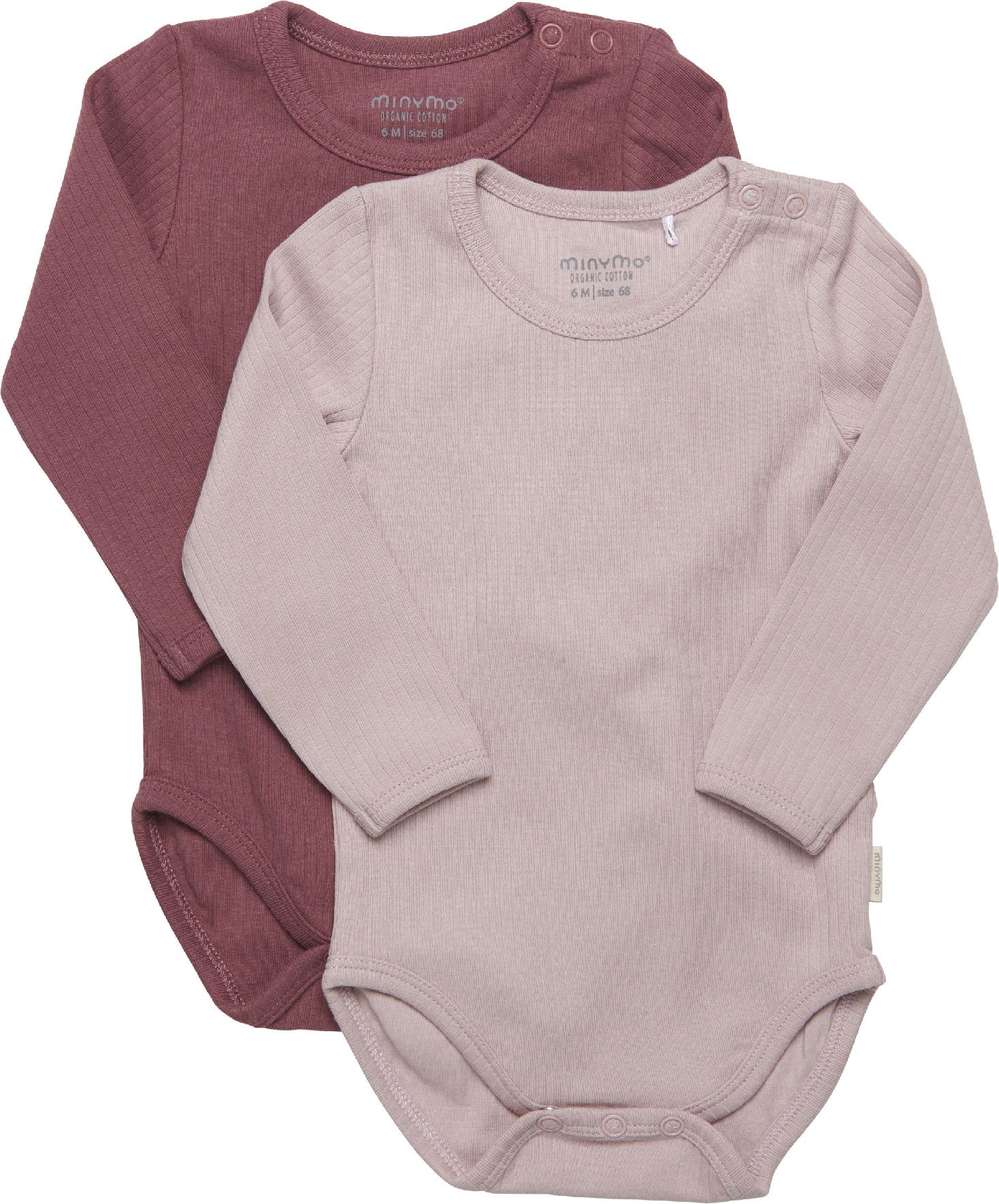 Minymo 2ks kojenecké body s dlouhým rukávem  5756 - 530 Velikost: 50 - obrázek 1