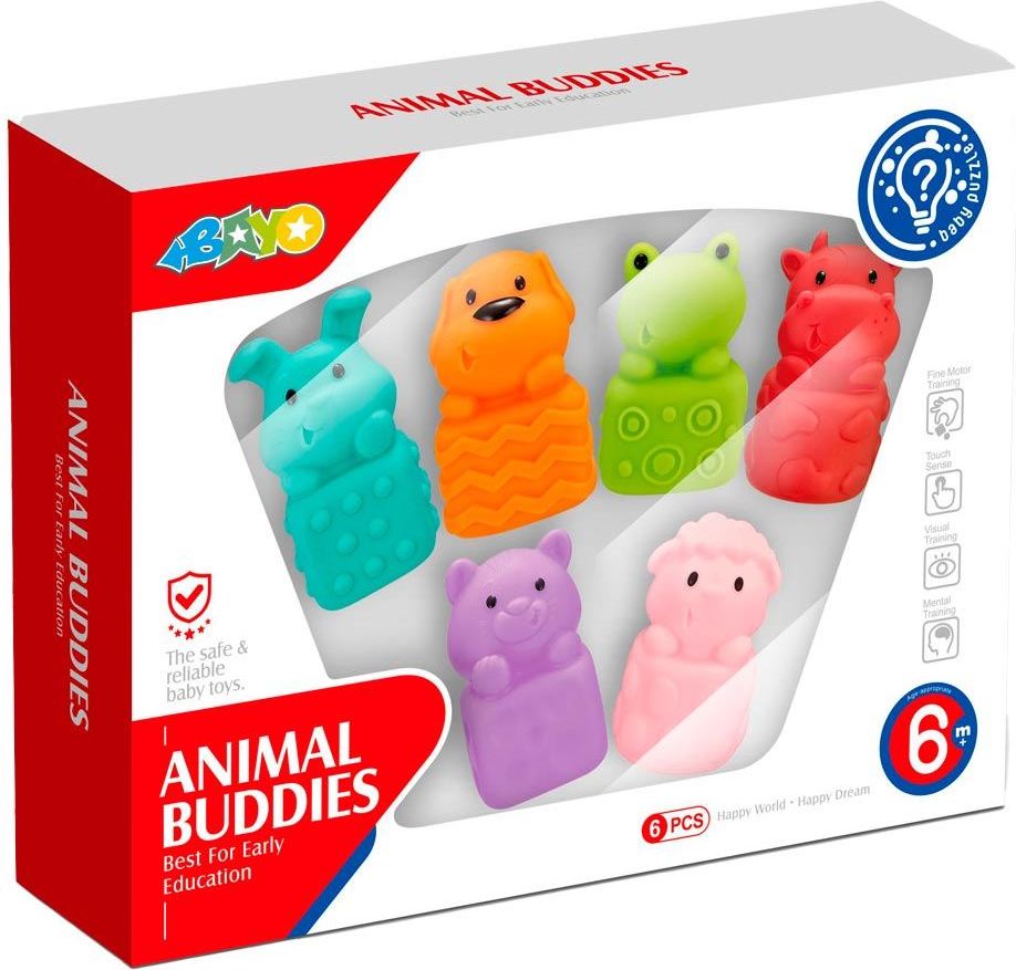 Bayo - Sada senzorických hraček zvířátka, 6 ks 44708 - obrázek 2
