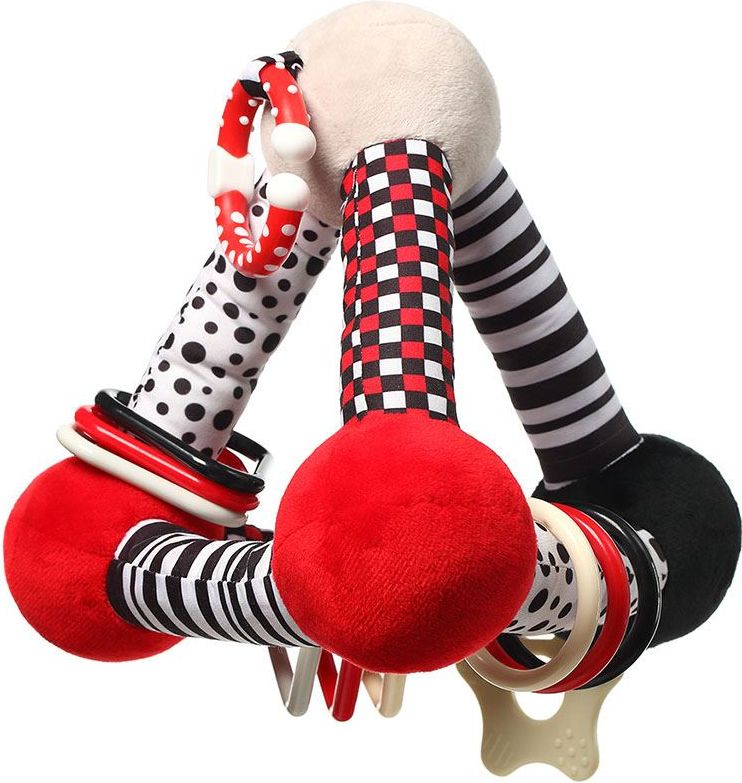 Baby Ono - Edukační hračka pyramida Tiny Yoga red 45009 - obrázek 1