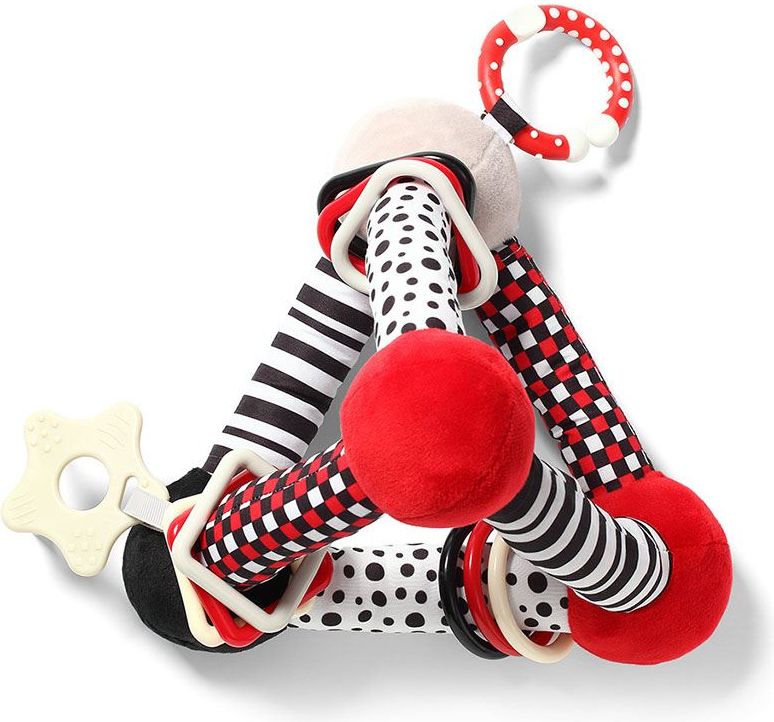 Baby Ono - Edukační hračka pyramida Tiny Yoga red 45009 - obrázek 2