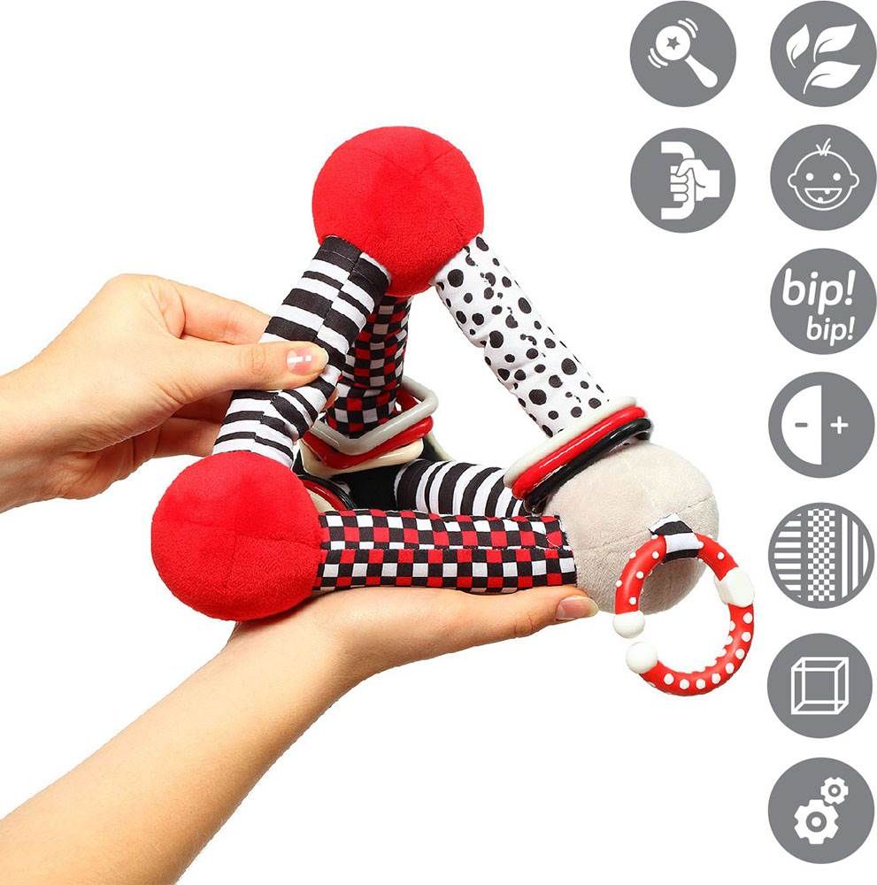Baby Ono - Edukační hračka pyramida Tiny Yoga red 45009 - obrázek 3