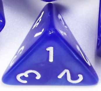TLAMA games Hrací kostka čtyřstěnná perleťová Varianta: Černá d4 - obrázek 3