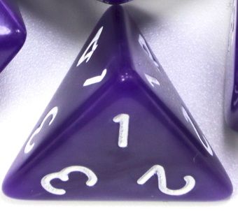 TLAMA games Hrací kostka čtyřstěnná perleťová Varianta: Černá d4 - obrázek 8