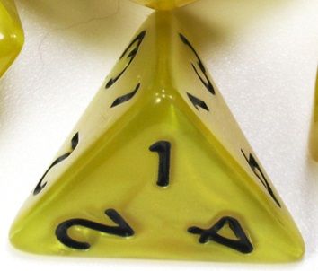TLAMA games Hrací kostka čtyřstěnná perleťová Varianta: Černá d4 - obrázek 11