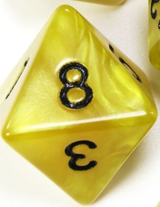TLAMA games Hrací kostka osmistěnná perleťová Varianta: Černá d8 - obrázek 11