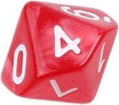 TLAMA games Hrací kostka desetistěnná perleťová Varianta: Modrá d10 - obrázek 2