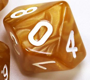 TLAMA games Hrací kostka desetistěnná perleťová Varianta: Modrá d10 - obrázek 5