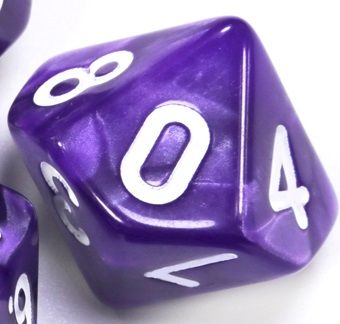 TLAMA games Hrací kostka desetistěnná perleťová Varianta: Zelená d10 - obrázek 8