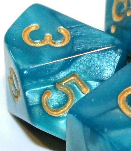 TLAMA games Hrací kostka desetistěnná perleťová Varianta: Zelená d10 - obrázek 9