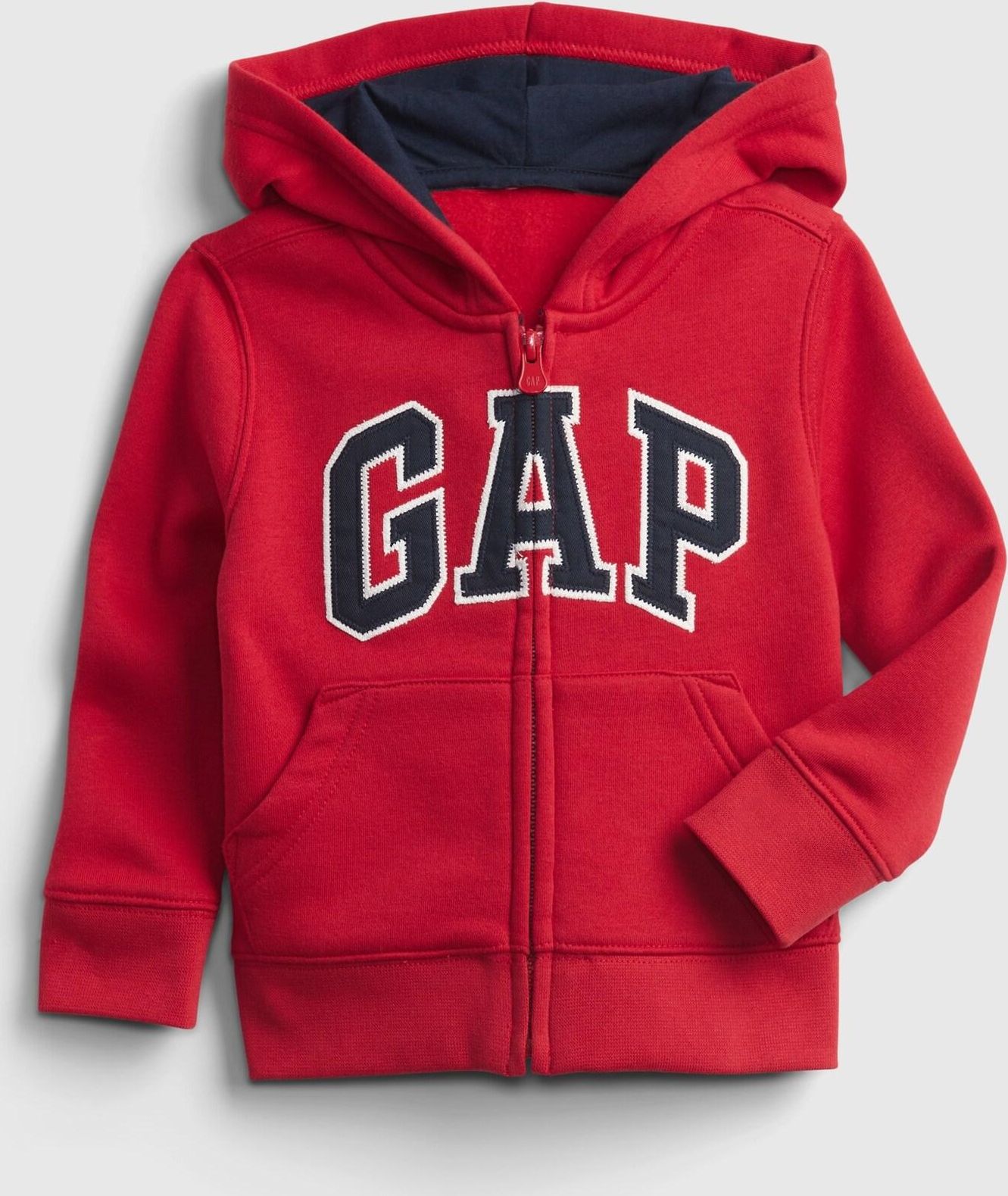 Chlapci - Dětská mikina GAP logo zip hoodie Červená - 92 - obrázek 1