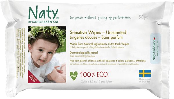 4x ECO BY NATY Sensitive 56 ks, bez vůně - vlhčené ubrousky - obrázek 2