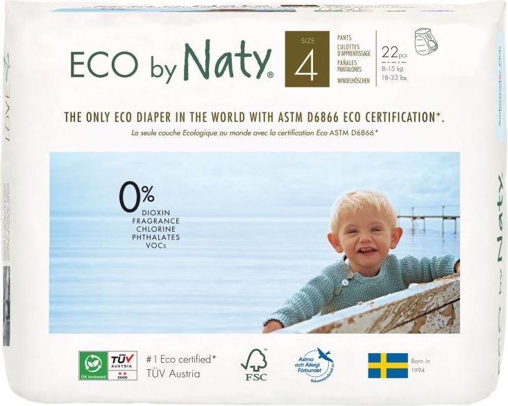 3x ECO BY NATY 4 Pants, 22 ks (8-15 kg) - kalhotkové pleny - obrázek 2
