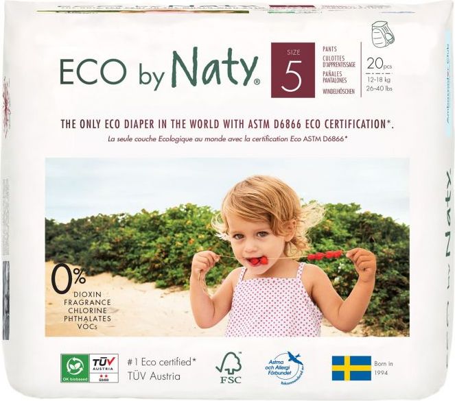 3x ECO BY NATY 5 Pants, 20 ks (12-18 kg) - kalhotkové pleny - obrázek 2