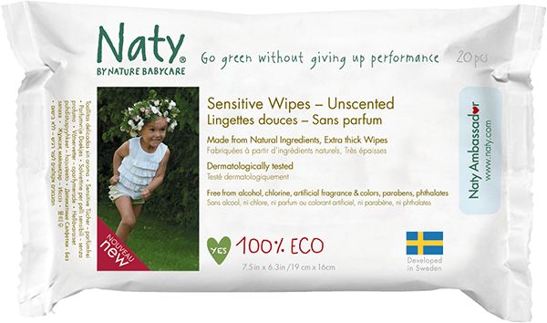 3x ECO BY NATY Ubrousky vlhčené cestovní neparfumované Sensitive Eco 20 ks - obrázek 2