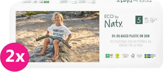 2x ECO BY NATY 5 Junior, 40 ks (11-25 kg) ECONOMY PACK - jednorázové pleny - obrázek 1