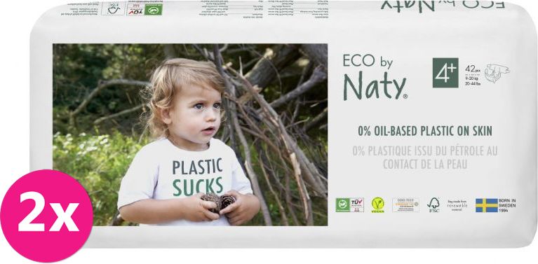 2x ECO BY NATY 4+ Maxi+, 42 ks (9-20 kg) ECONOMY PACK - jednorázové pleny - obrázek 1