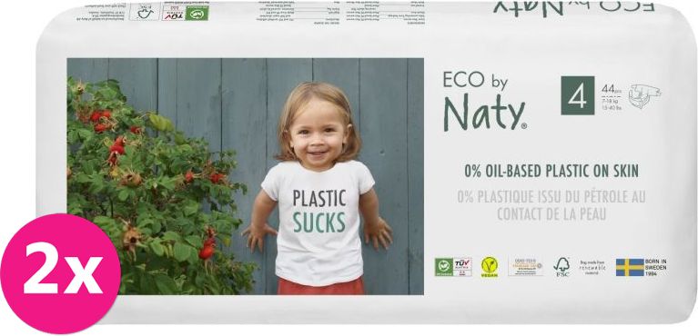 2x ECO BY NATY 4 Maxi, 44 ks (7-18 kg) ECONOMY PACK - jednorázové pleny - obrázek 1