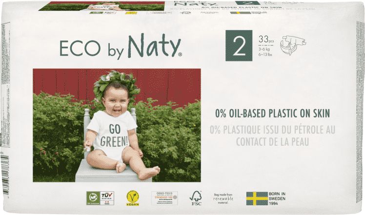 3x ECO BY NATY 2 Mini, 33 ks (3-6 kg) - jednorázové pleny - obrázek 2