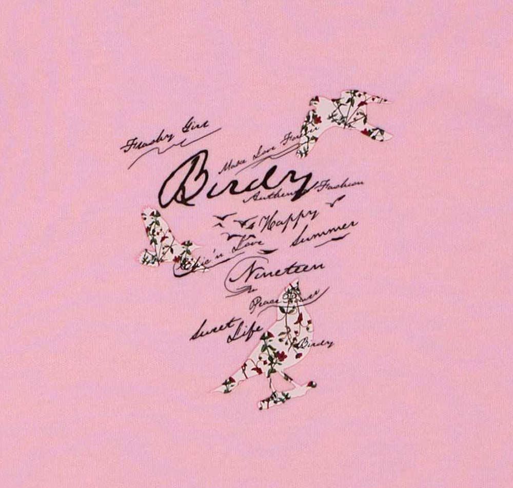 ESITO Dětské tričko s dlouhým rukávem Pink Birds 86 - obrázek 2