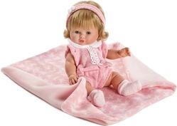 Luxusní panenka/miminko - BERBESA AMALIA s dečkou - 34cm - obrázek 1