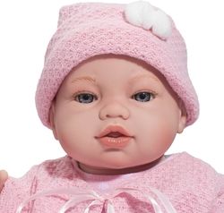 Luxusní panenka/miminko - BERBESA NELA s dudlíkem na řetízku - 43cm - obrázek 2