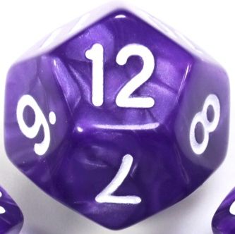 TLAMA games Hrací kostka dvanáctistěnná perleťová Barva: žluto-černá - obrázek 9