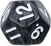 TLAMA games Hrací kostka dvanáctistěnná perleťová Barva: bílá - obrázek 3