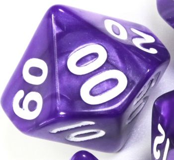 TLAMA games Hrací kostka d% perleťová Barva: karamelová - obrázek 7