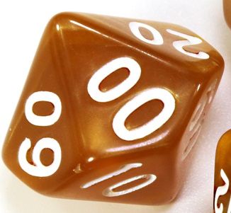 TLAMA games Hrací kostka d% perleťová Barva: zeleno-černá - obrázek 5