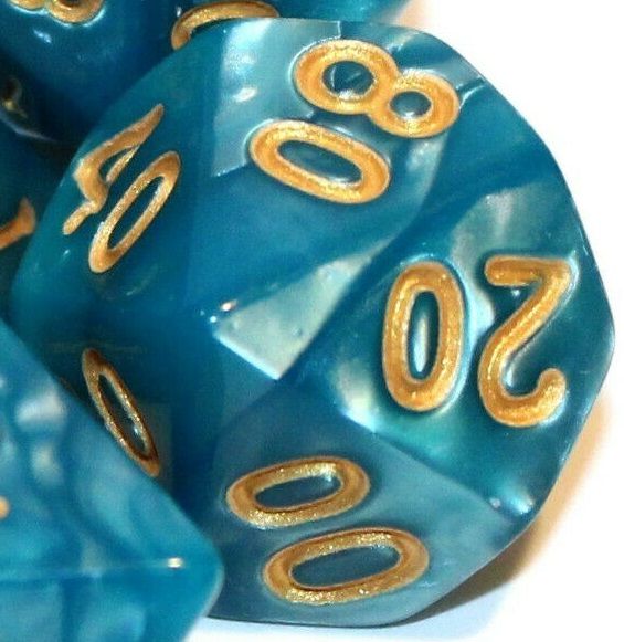TLAMA games Hrací kostka d% perleťová Barva: bílá - obrázek 10