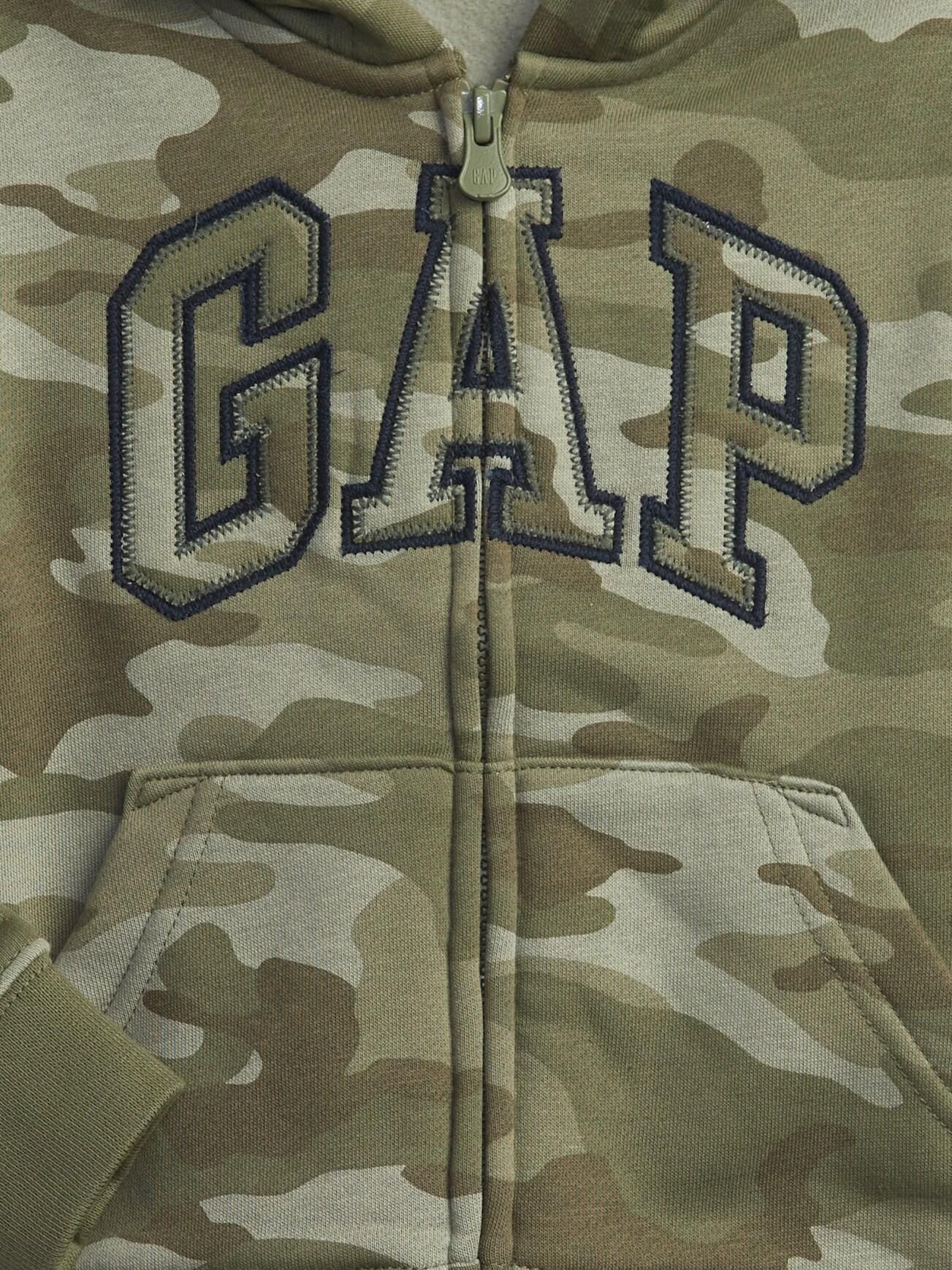 Chlapci - Dětská maskáčová mikina GAP Logo Oranžová - 104 - obrázek 3