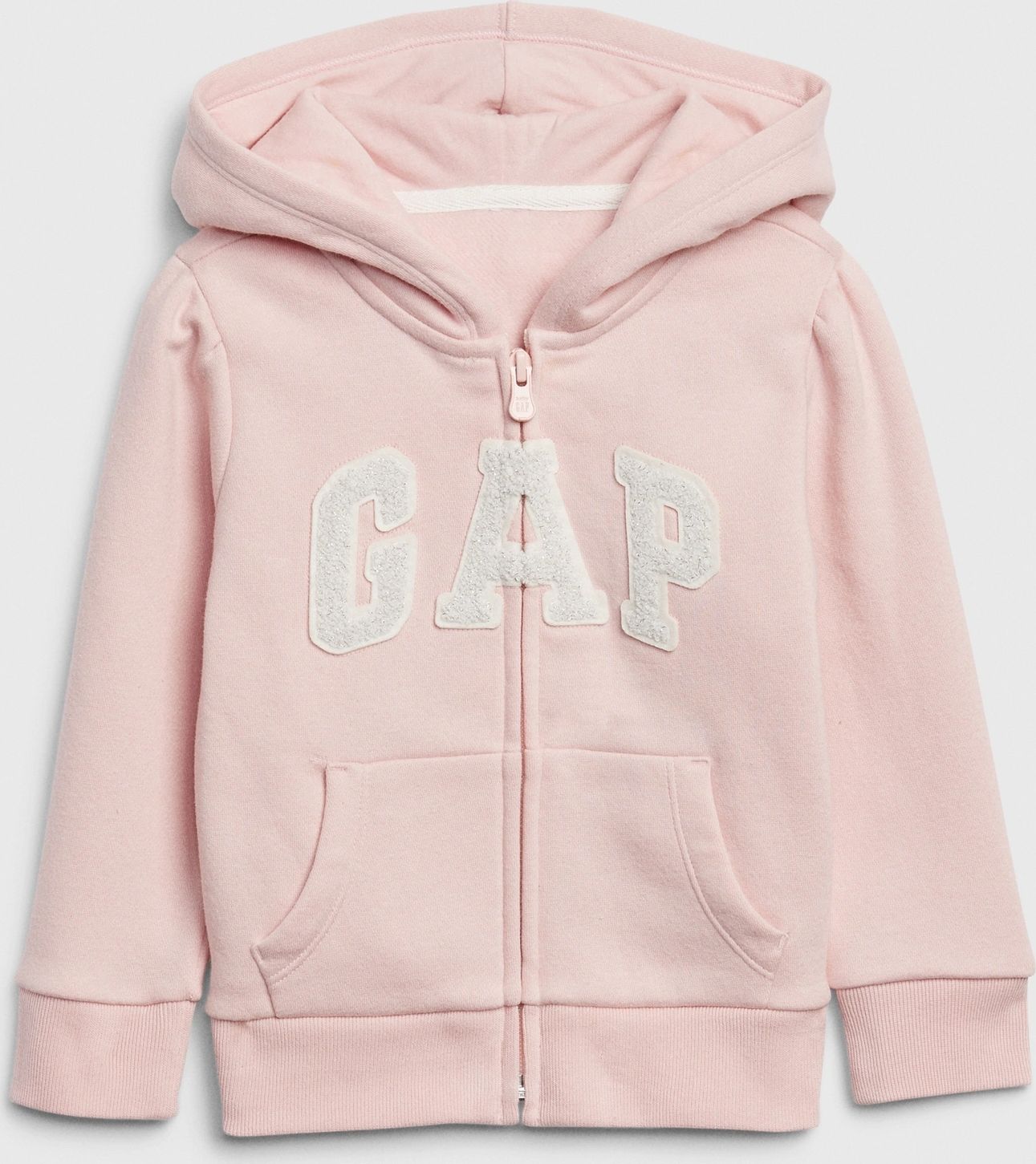 Růžová holčičí dětská mikina GAP Logo recycled hoodie - 104 - obrázek 1