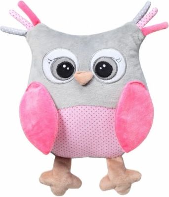 BabyOno Plyšová hračka s chrastítkem Owl Sofia - růžová - obrázek 1