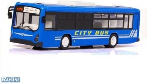Městský autobus s otevíracími dveřmi 33cm modrý - obrázek 1