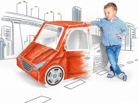 Dětské kartonové auto Tektorado