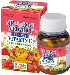 Müllerovi medvídci s vitaminem C a příchutí jahody tbl.45 - obrázek 1