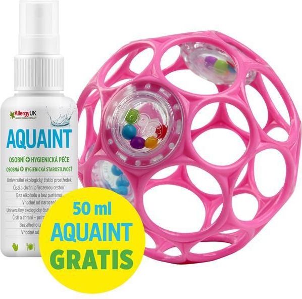 OBALL Hračka 10 cm Rattle + 50 ml Aquaint - obrázek 2