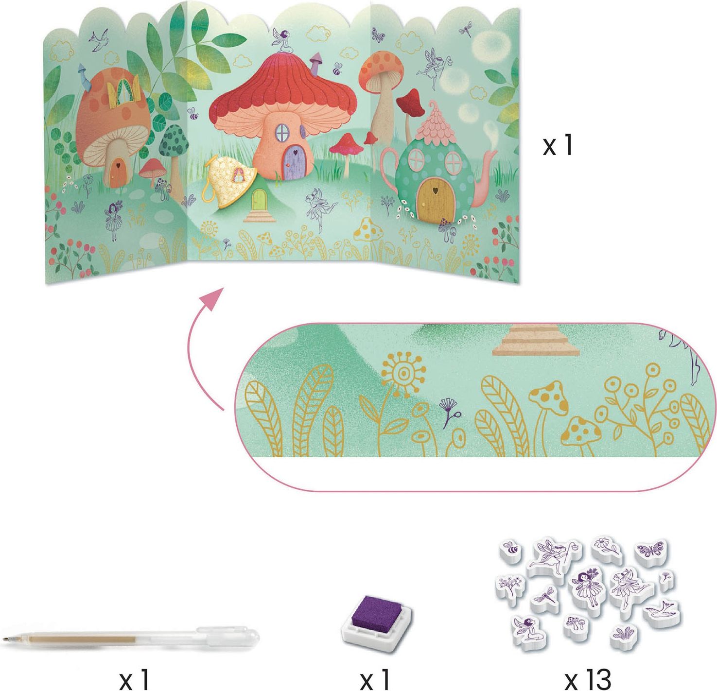 DJECO Velký kreativní box Fairy - obrázek 6