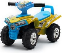 Odrážedlo plastové se zvukem - ČTYŘKOLKA žluto-modrá - BabyMix - obrázek 1