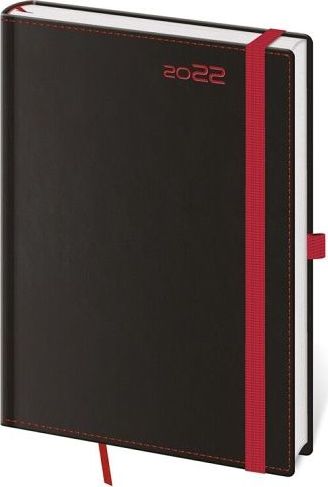 Diář týdenní Black Red s poutkem na propisku A5 2022 / 14,5cm x 20,5cm / DB423-1-22 - obrázek 1