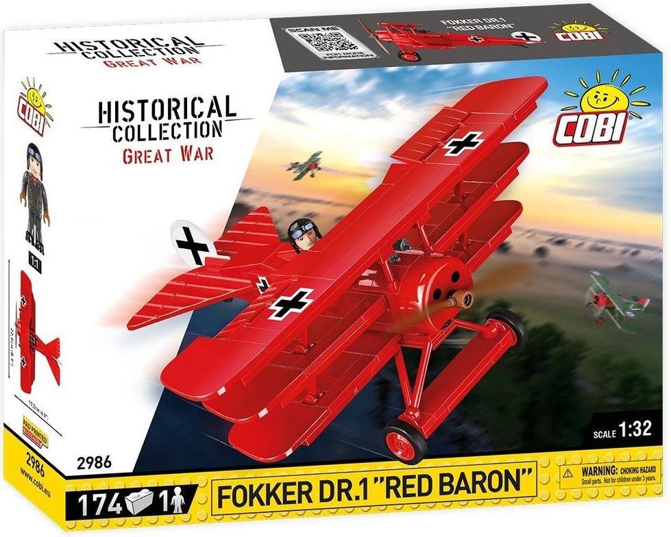 Cobi 2986 Fokker Dr.I RED BARON - obrázek 1