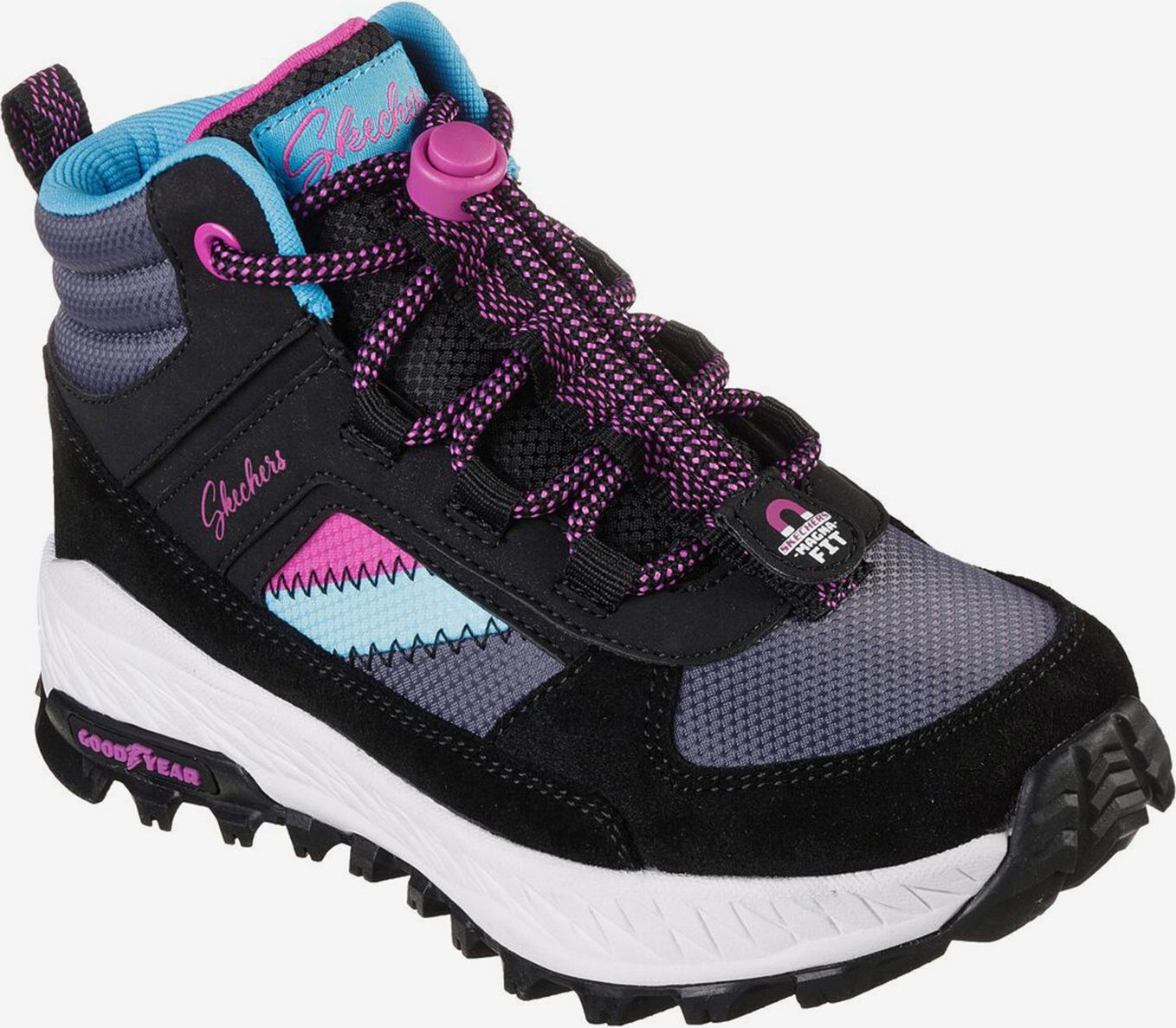 Fialovo-černé holčičí kotníkové tenisky Skechers - 28 - obrázek 2