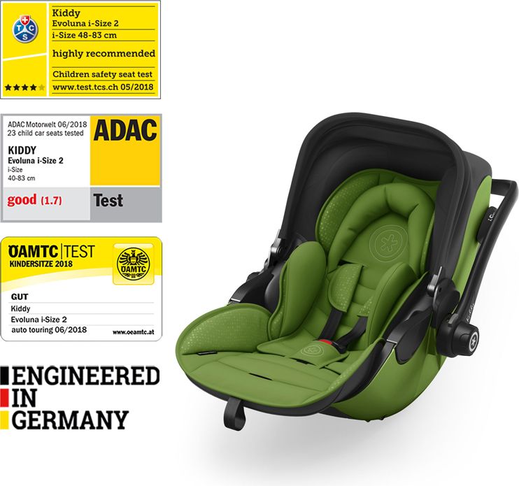 KIDDY Autosedačka Evoluna i-size 2 + Isofix základna 40-83 cm Cactus Green - obrázek 1