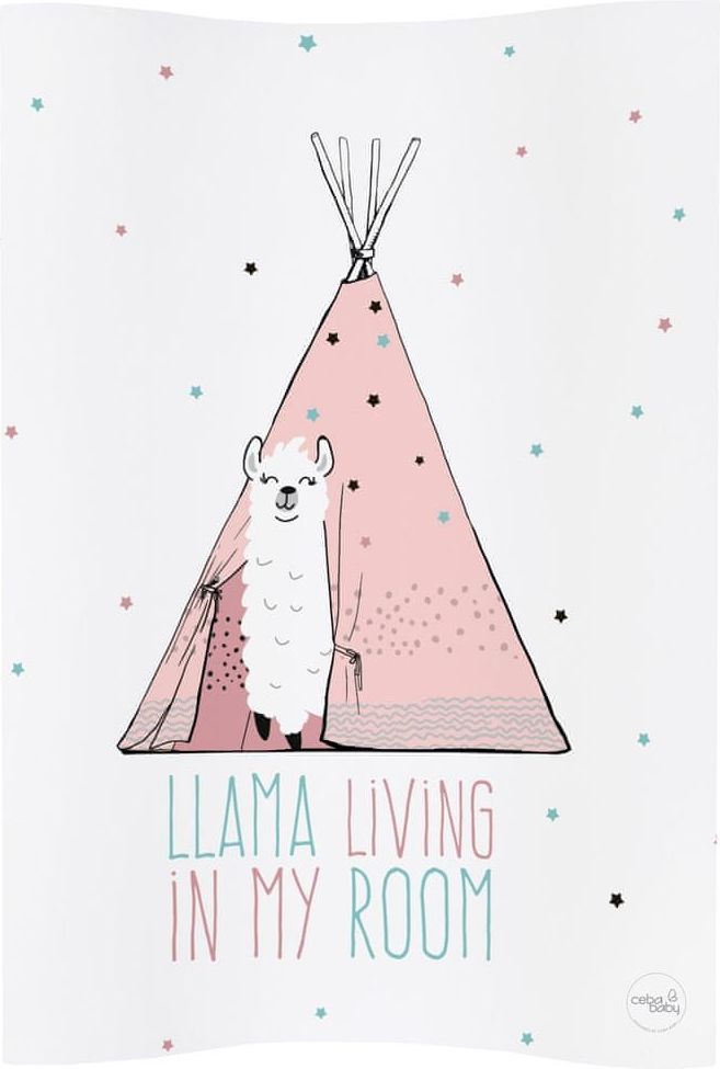 Ceba Baby Podložka přebalovací 2-hranná měkká COSY (50x70) Lolly Polly Lama - obrázek 1