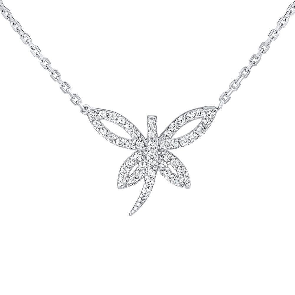 Silvego Stříbrný náhrdelník s přívěskem vážky Partia s Brilliance Zirconia dámský i dětský - obrázek 1