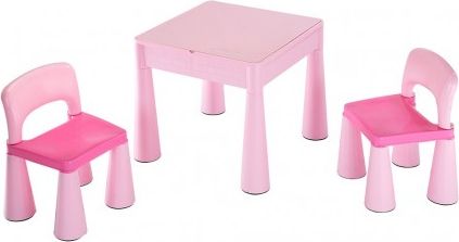 Dětská sada stoleček a dvě židličky NEW BABY růžová, Růžová - obrázek 1